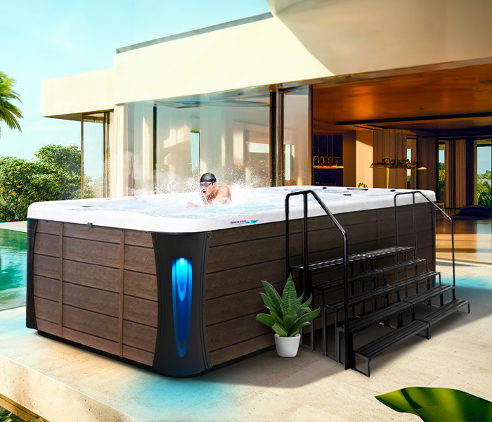 Calspas hot tub being used in a family setting - Clovis